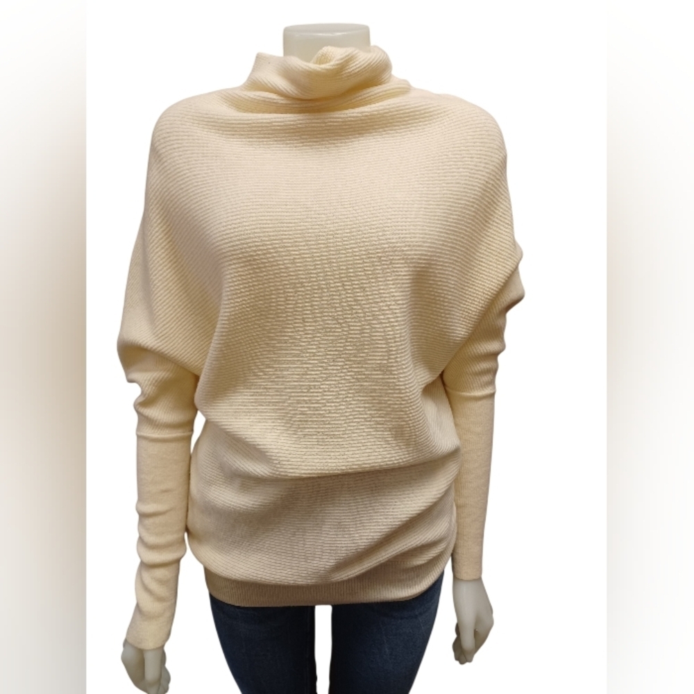 Allsaints EUC Lambswool Cashmere Knit Cream Sweater Size XS